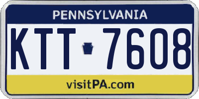 PA license plate KTT7608