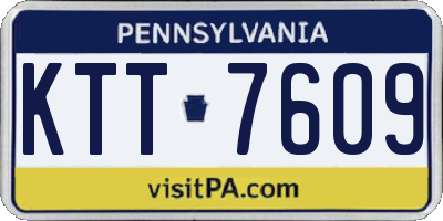 PA license plate KTT7609