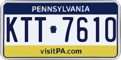 PA license plate KTT7610