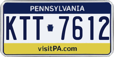 PA license plate KTT7612