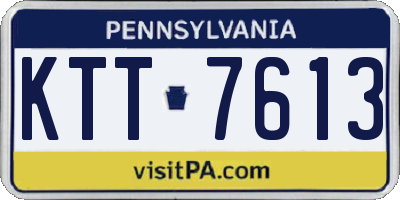 PA license plate KTT7613