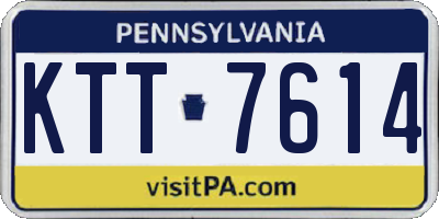 PA license plate KTT7614
