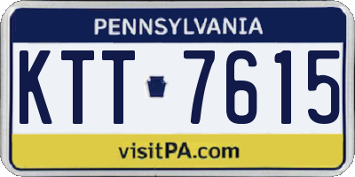 PA license plate KTT7615