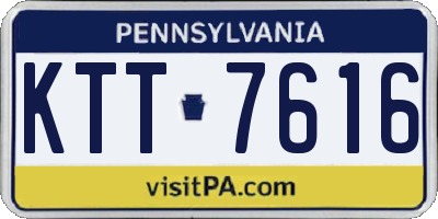 PA license plate KTT7616