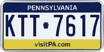 PA license plate KTT7617