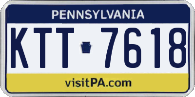 PA license plate KTT7618
