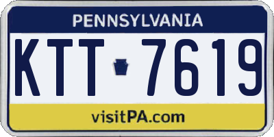 PA license plate KTT7619