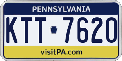 PA license plate KTT7620