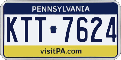 PA license plate KTT7624