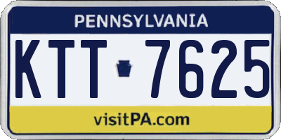 PA license plate KTT7625