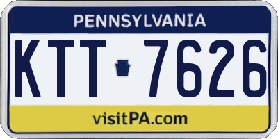 PA license plate KTT7626