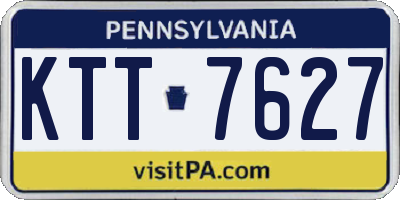 PA license plate KTT7627