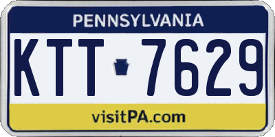 PA license plate KTT7629