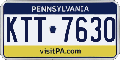 PA license plate KTT7630