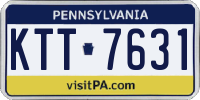 PA license plate KTT7631