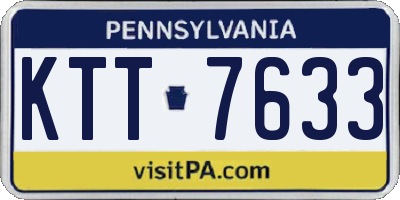 PA license plate KTT7633