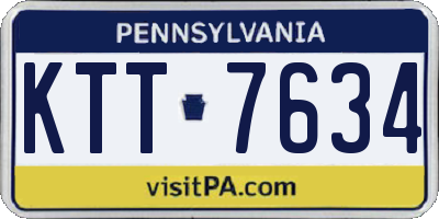 PA license plate KTT7634