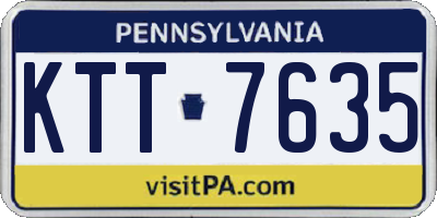 PA license plate KTT7635