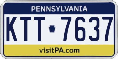 PA license plate KTT7637
