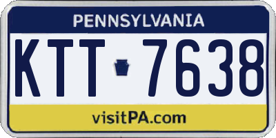 PA license plate KTT7638