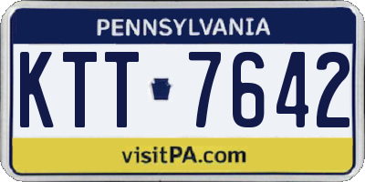 PA license plate KTT7642