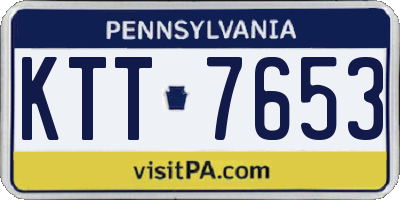PA license plate KTT7653