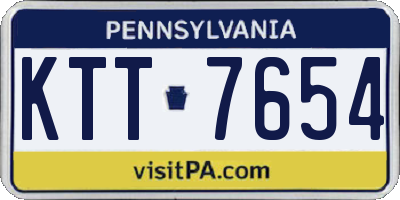 PA license plate KTT7654