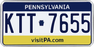 PA license plate KTT7655