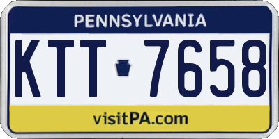 PA license plate KTT7658