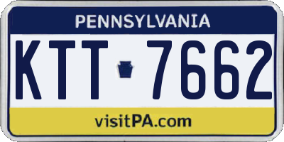 PA license plate KTT7662