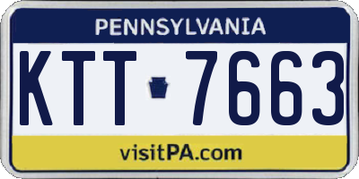 PA license plate KTT7663