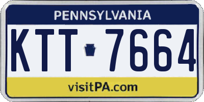 PA license plate KTT7664