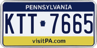 PA license plate KTT7665