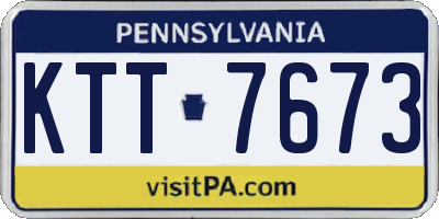 PA license plate KTT7673