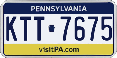 PA license plate KTT7675