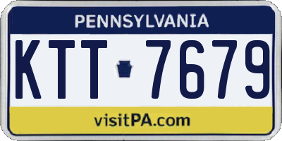PA license plate KTT7679