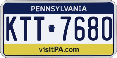 PA license plate KTT7680