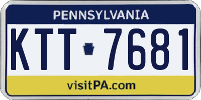 PA license plate KTT7681