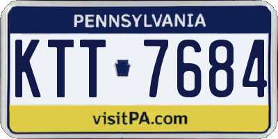 PA license plate KTT7684