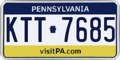 PA license plate KTT7685