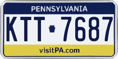 PA license plate KTT7687