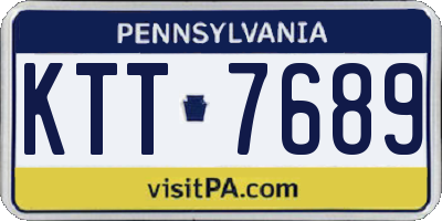 PA license plate KTT7689