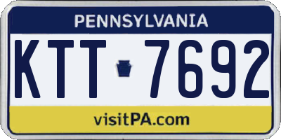 PA license plate KTT7692