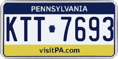 PA license plate KTT7693