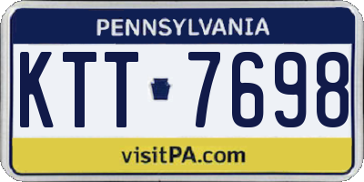 PA license plate KTT7698