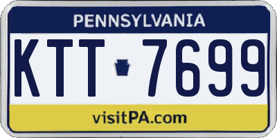 PA license plate KTT7699