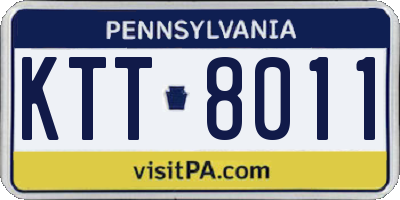 PA license plate KTT8011