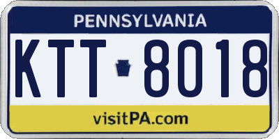 PA license plate KTT8018