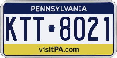 PA license plate KTT8021