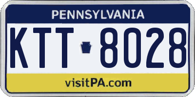 PA license plate KTT8028